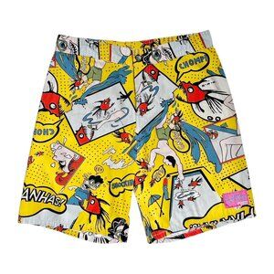 90s Vintage Hot Tuna Shorts Australia Piranha Cartoon Comic Surf Board Pop Art.